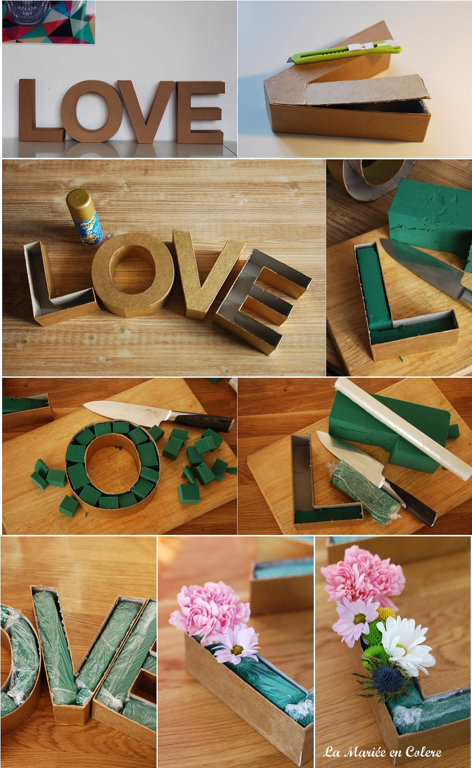 DIY mariage : Les lettres fleuries
